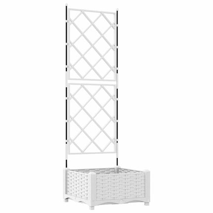 Trädgårdsplanterare Vit 40 x 40 x 125,5 cm PP