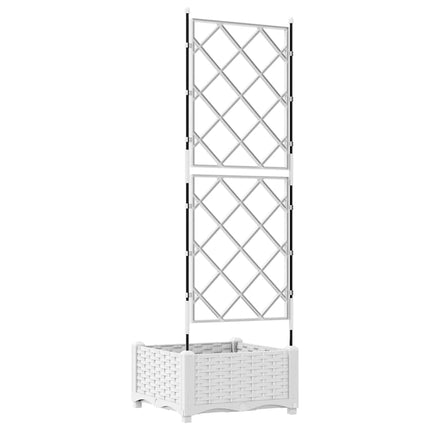Trädgårdsplanterare Vit 40 x 40 x 125,5 cm Plast