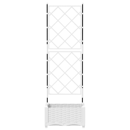 Trädgårdsplanterare Vit 40 x 40 x 125,5 cm PP