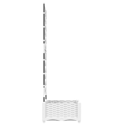 Trädgårdsplanterare Vit 40 x 40 x 125,5 cm Plast