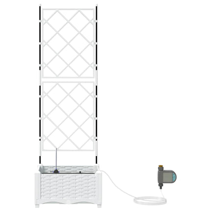 Trädgårdsplanterare Vit 40 x 40 x 126 cm Plast