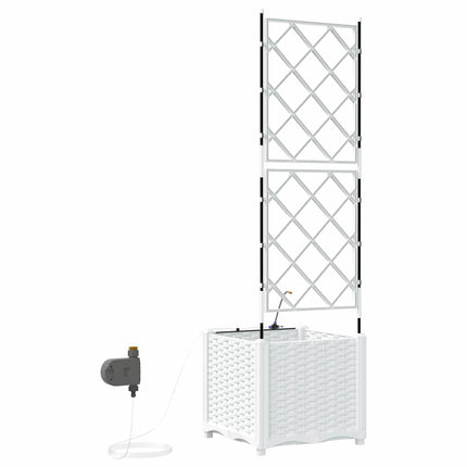 Trädgårdsplanterare Vit 40 x 40 x 142 cm PP