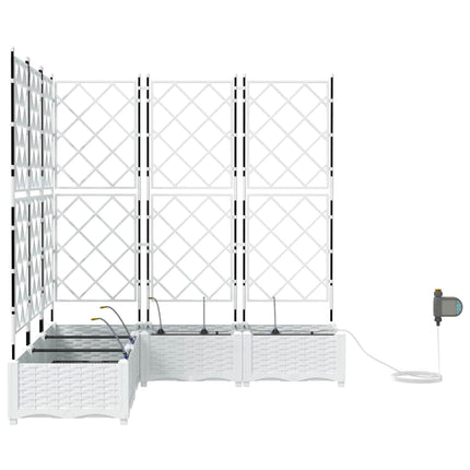 Trädgårdsplanterare 5 st Vit 120 x 120 x 126 cm PP