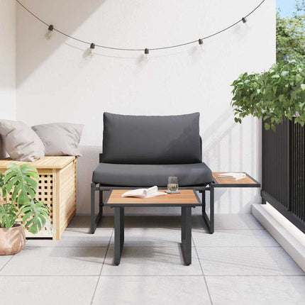 Trädgårdsoffset 2 pcs Antracit Stål
