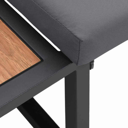 Trädgårdsoffa med kudde Antracit 200,5 x 70 x 85,5 cm Stål