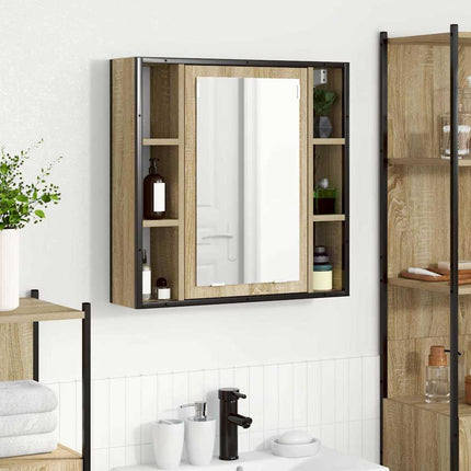 Spegelskåp med hylla Sonoma-ek 60 x 16 x 60 cm Konstruerat trä