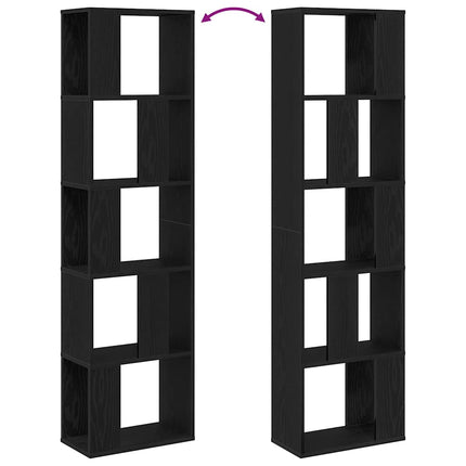 Bokhylla Svart Ek 45 x 23,5 x 162,5 cm