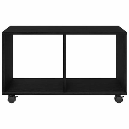 Sidobord med hylla Svart Ek 72 x 33 x 42,5 cm Konstruerat trä
