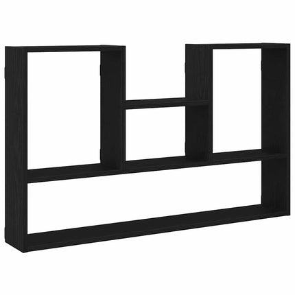 Vägghylla svart ek 99x15x60 cm konstruerat trä