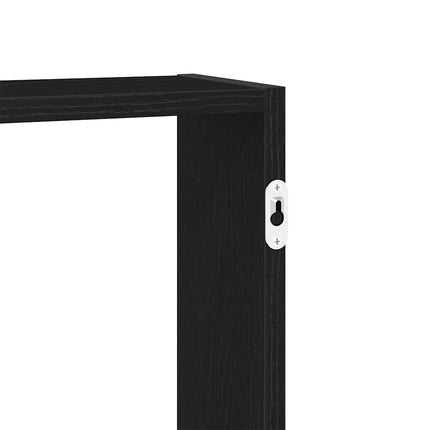 Vägghylla svart ek 99x15x60 cm konstruerat trä