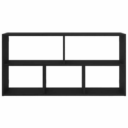 Vägghylla svart ek 100x25x50 cm konstruerat trä