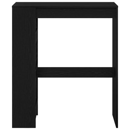 Barbord med hyllor svart ek 90x40x103,5 cm konstruerat trä
