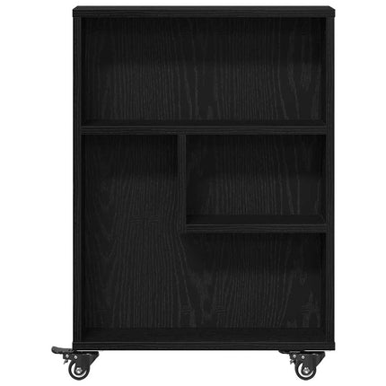 Smal förvaringsvagn Svart Ek 48 x 13 x 68 cm