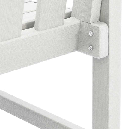 Trädgårdsbänk Vit 120 x 59 x 88 cm HDPE