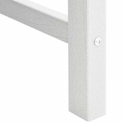 Trädgårdsbänk Vit 120 x 59 x 88 cm HDPE