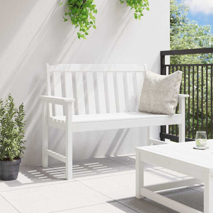 Trädgårdsbänk Vit 120 x 59 x 88 cm HDPE