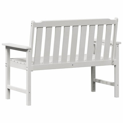Trädgårdsbänk Vit 120 x 59 x 88 cm HDPE