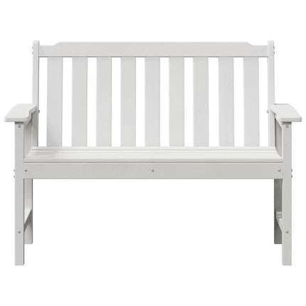 Trädgårdsbänk Vit 120 x 59 x 88 cm HDPE