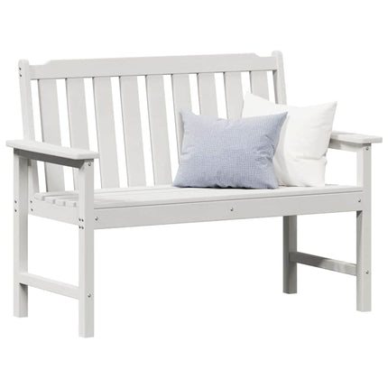 Trädgårdsbänk Vit 120 x 59 x 88 cm HDPE