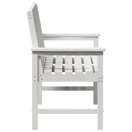Trädgårdsbänk Vit 120 x 59 x 88 cm HDPE