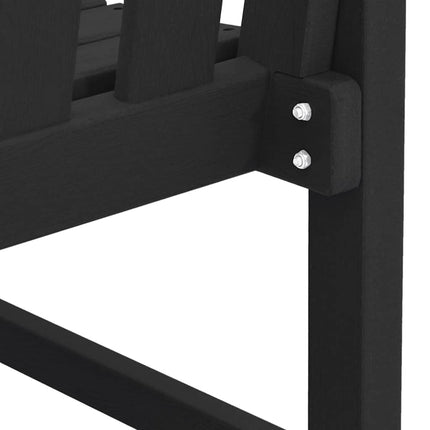 Trädgårdsbänk Svart 120 x 59 x 88 cm HDPE