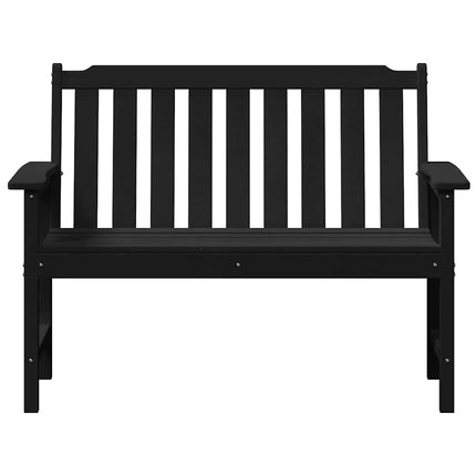 Trädgårdsbänk Svart 120 x 59 x 88 cm HDPE