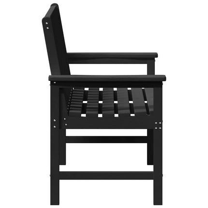 Trädgårdsbänk Svart 120 x 59 x 88 cm HDPE