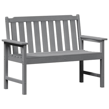 Trädgårdsbänk Ljusgrå 120 x 59 x 88 cm HDPE