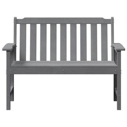 Trädgårdsbänk Ljusgrå 120 x 59 x 88 cm HDPE