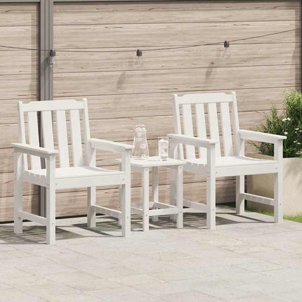 Trädgårdsstol 2 pcs Vit 65,5 x 59 x 88 cm HDPE