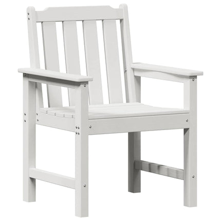 Trädgårdsstol 2 pcs Vit 65,5 x 59 x 88 cm HDPE