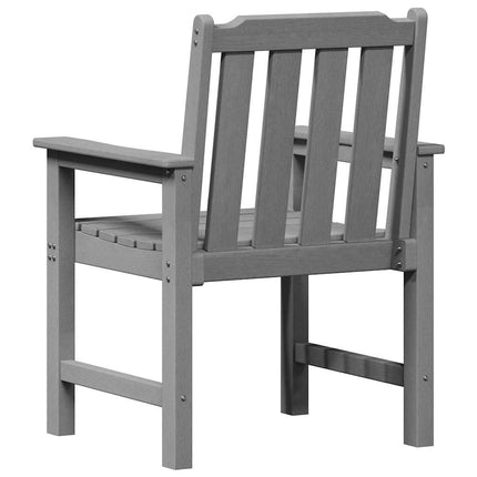 Trädgårdsstol 2 pcs Ljusgrå 65,5 x 59 x 88 cm HDPE