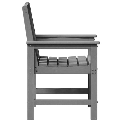 Trädgårdsstol 2 pcs Ljusgrå 65,5 x 59 x 88 cm HDPE