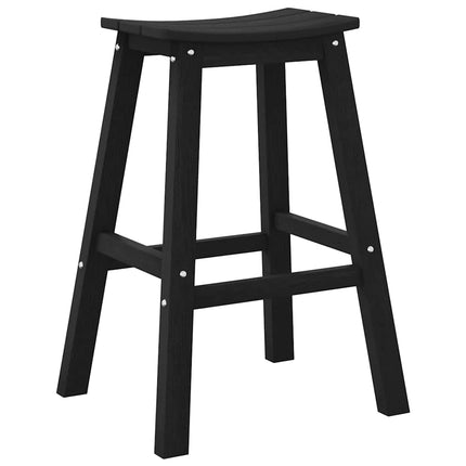 Barpall 2 pcs Svart 52 x 43 x 73,5 cm HDPE