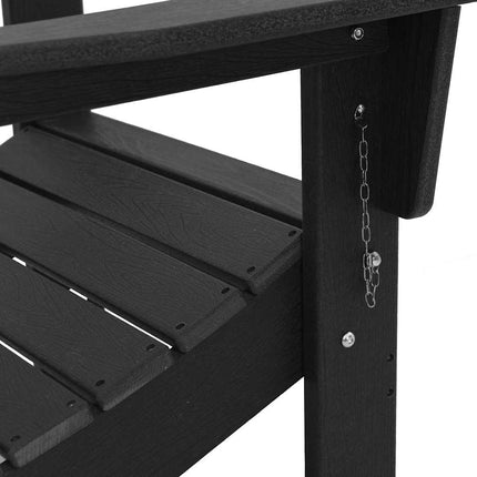 Fällbar Adirondack Stol Svart 80,5 x 74,5 x 92 cm HDPE