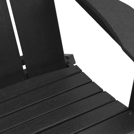 Fällbar Adirondack Stol Svart 80,5 x 74,5 x 92 cm HDPE