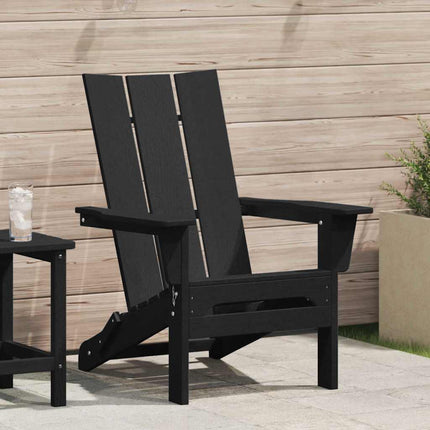 Fällbar Adirondack Stol Svart 80,5 x 74,5 x 92 cm HDPE