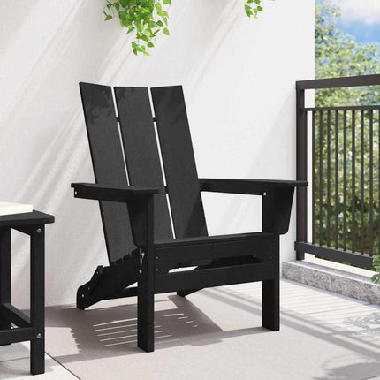 Fällbar Adirondack Stol Svart 80,5 x 74,5 x 92 cm HDPE