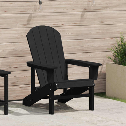 Adirondackstol Svart 82 x 74 x 92 cm HDPE