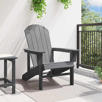 Adirondackstol Ljusgrå 82 x 74 x 92 cm HDPE