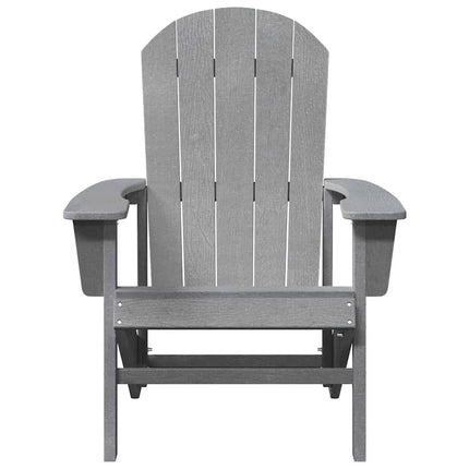 Adirondackstol Ljusgrå 82 x 74 x 92 cm HDPE