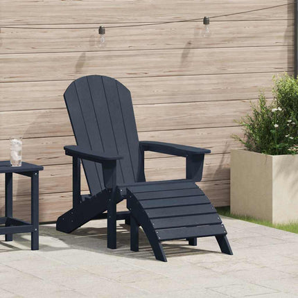 Adirondackstol Mörkblå 82 x 74 x 92 cm HDPE