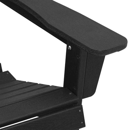 Adirondackstol Svart 82 x 74 x 92 cm HDPE