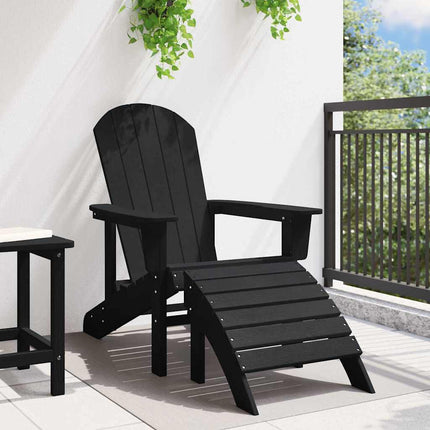 Adirondackstol Svart 82 x 74 x 92 cm HDPE