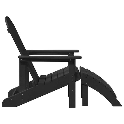 Adirondackstol Svart 82 x 74 x 92 cm HDPE