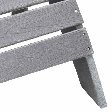 Adirondackstol Ljusgrå 82 x 74 x 92 cm HDPE