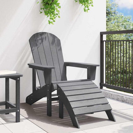 Adirondackstol Ljusgrå 82 x 74 x 92 cm HDPE