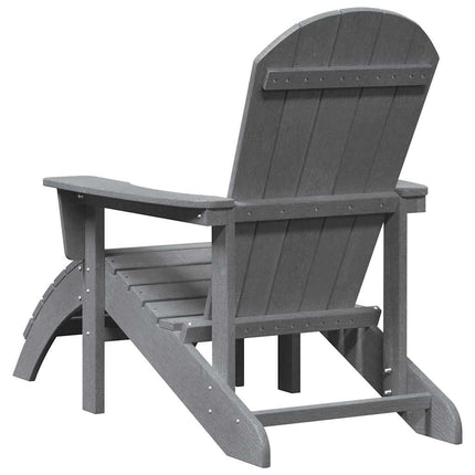 Adirondackstol Ljusgrå 82 x 74 x 92 cm HDPE