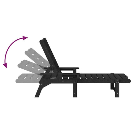 Solstol Svart 195,5 x 53 x 98,5 cm HDPE