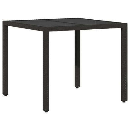 Trädgårdsmöbelset 3 pcs Svart konstrotting